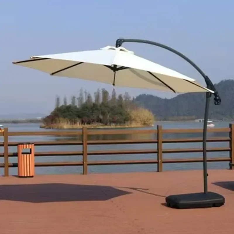Lightweight Beach Umbrella Outdoor Square Large Cantilever Windproof Heavy Duty Outdoor Garden Beach Sun Umbrella