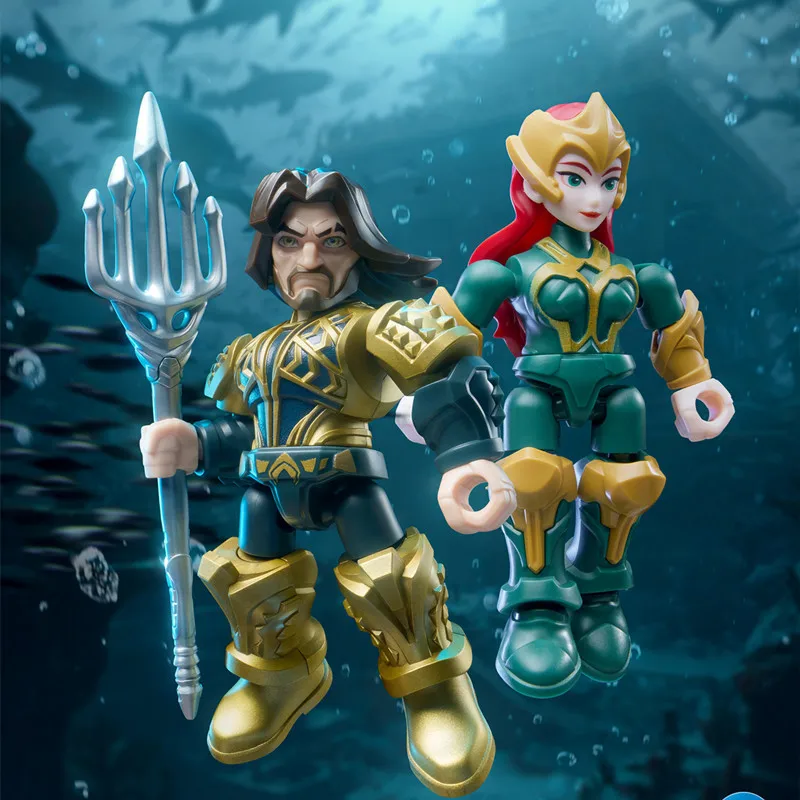  ﻿ Blokees DC JUSTICE LEAGUE Batman Superman Wonder Woman Aquaman Cyborg Arkham Serie Blind Box Anime-Figur Montage-Spielzeug Geschenk – Detail 24