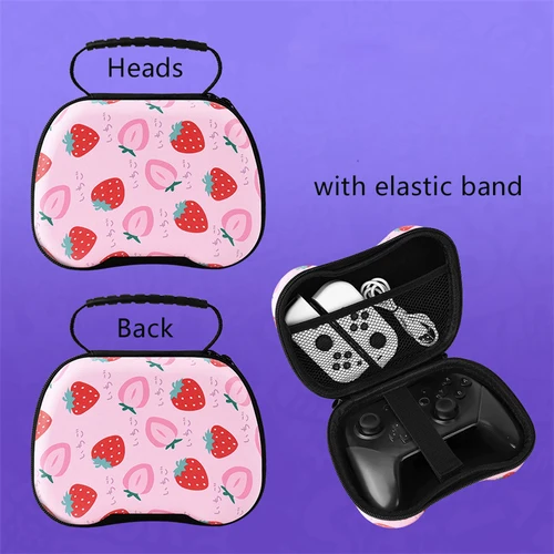 Bonita funda para controlador de bolsa de fresa para Nintendo Switch Pro, funda Dualsense Dualshock Sony para PS5, PS4, Playstation, Xbox Series