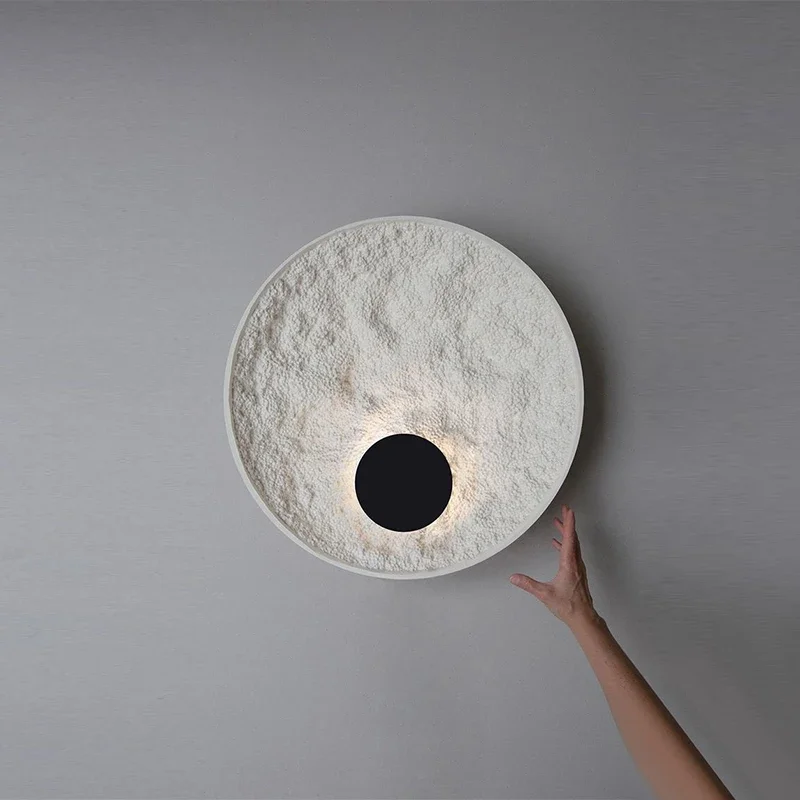 

Wabi sabi wall light Nordic simple round wall art light living room background wall bedside corridor hotel designer lighting