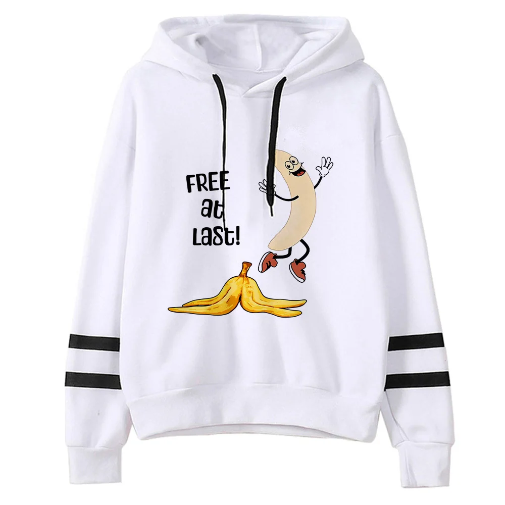 

Banana hoodie streetwear Japanese pattern Y2K youthful women tracksuits pullover comic designer modern style comfortable