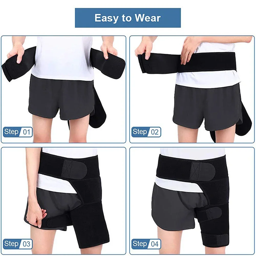 Tcare Sciatica Nerve Pain Relief Thigh Compression Brace for Hip Joints Arthritis Groin Wrap Brace Protector Belt Legwarmers New