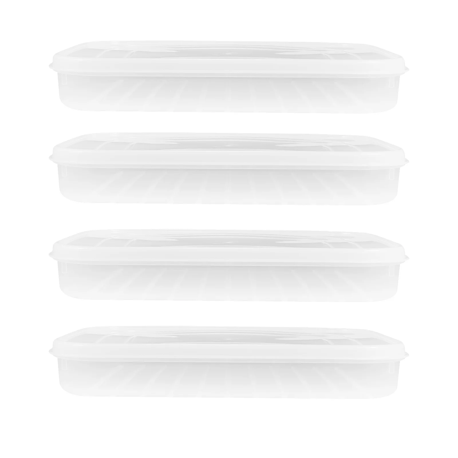 

4Pcs Clear Bacon Box Refrigerator Organizer Stackable Food Container Meat Preservation Saver Produce
