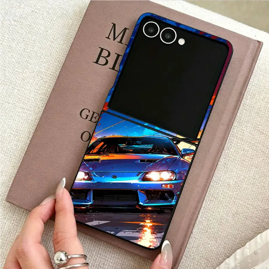 Racing Sports Car Case for Samsung Galaxy Flip4 Flip7 FE Flip6 Flip5 Flip3 Z Flip 7 6 5 4 3 Back Phone Cover Funda view 5