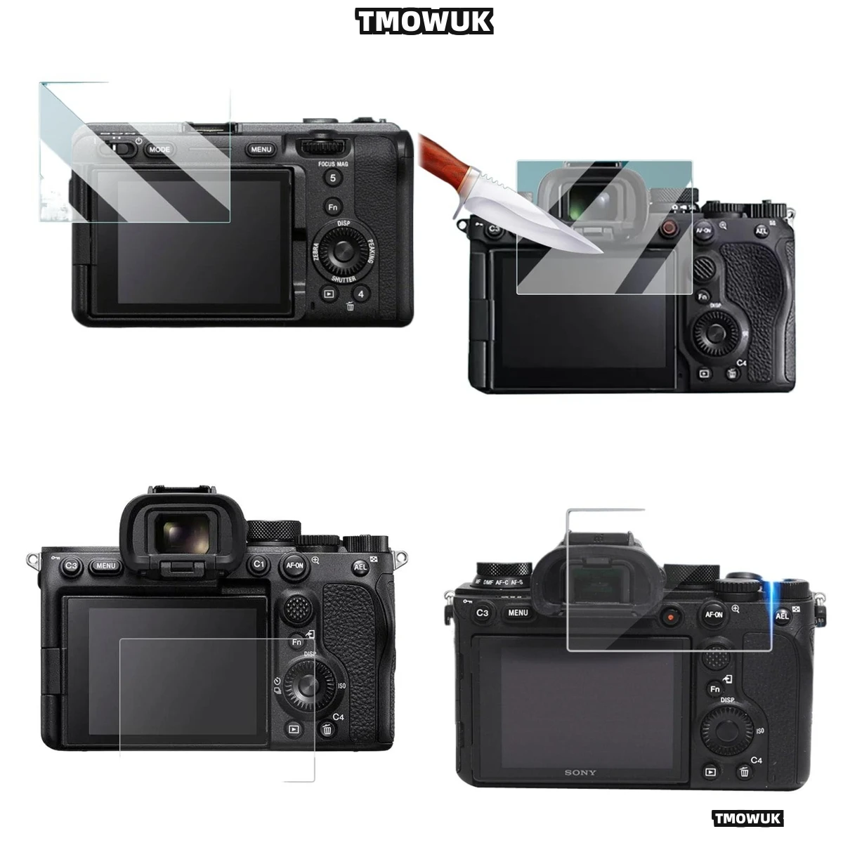 

For FX3 FX30 ZV1 ZV1-E10 A9 A9II, Scratchproof 9H Glass Screen Protector.
