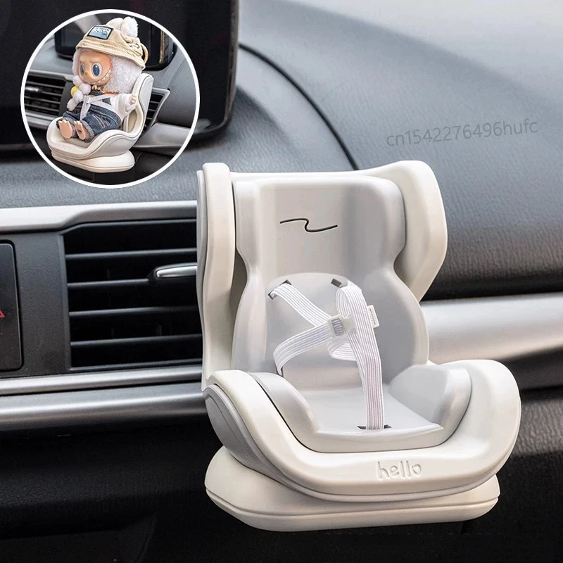 

Plush Doll Safety Seat for Labubu Cartoon Chair Model Car Air Conditioning Vents Decor for Labubu Dolls Car Interior Styling