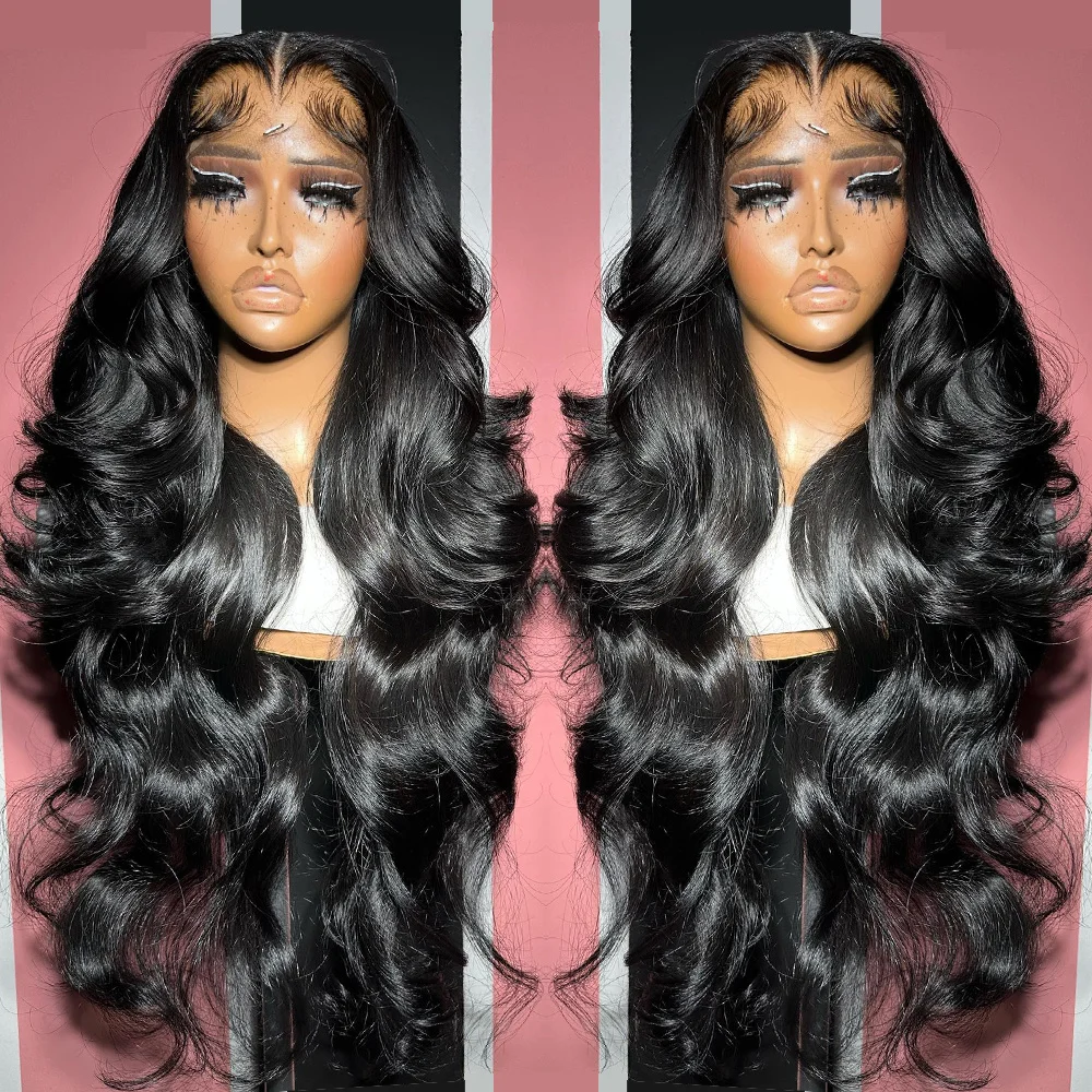 

13x4 Body Wave Lace Front Human Hair Wigs For Women Glueless Pre Plucked 30 34 Inch Body Wave Hd Lace Frontal Wig