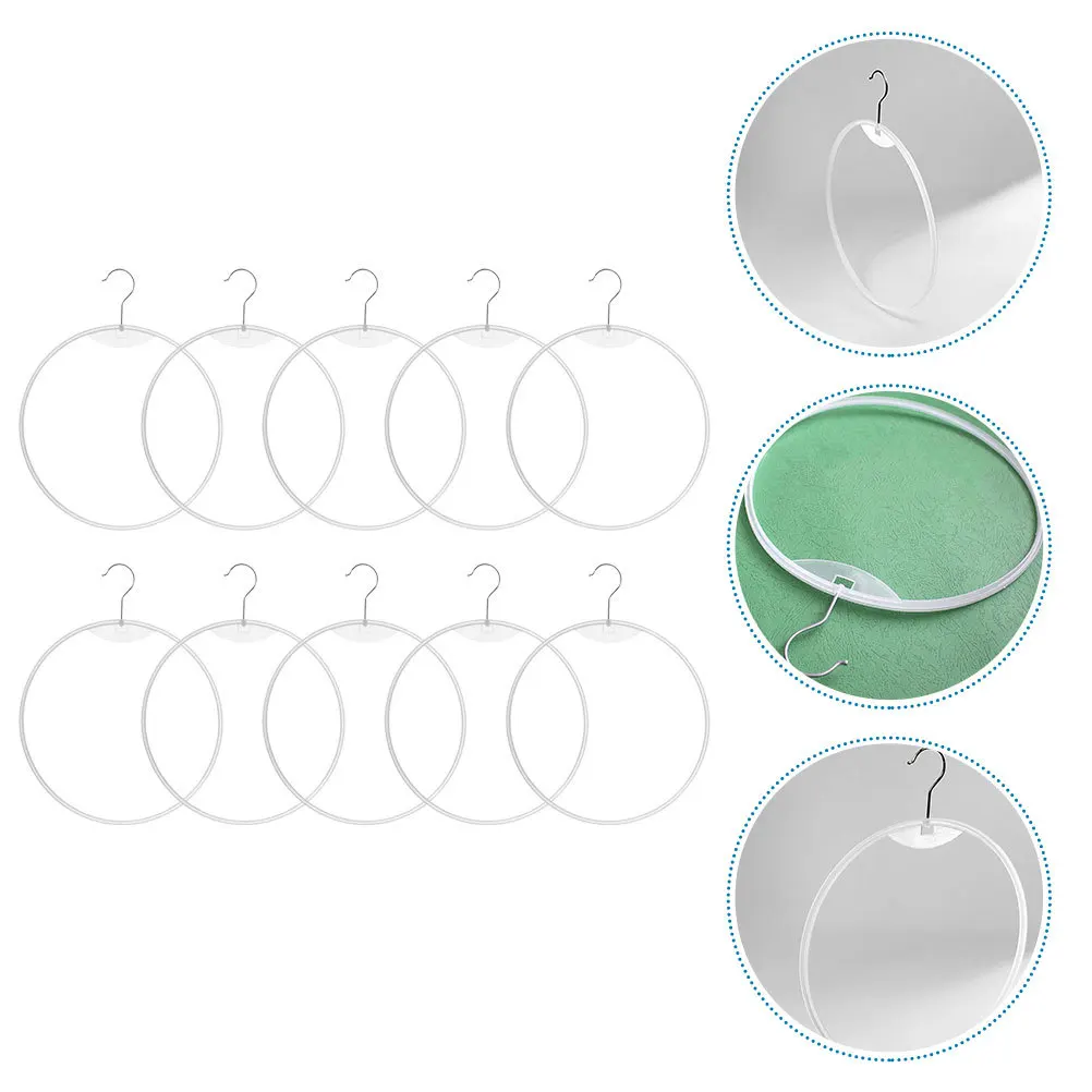 

10Pcs Round Bikini Brief Hangers Plastic Multipurpose Heavy Duty Closet Organizer for Scarves Ties Bikini Hanger