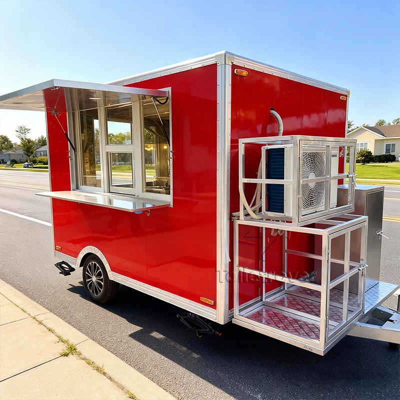 

Commercial Mobile Food Cart Trailer Waffle Food Trailer Donut Food Truck European Specifications Food Trailer with Full Kitchen