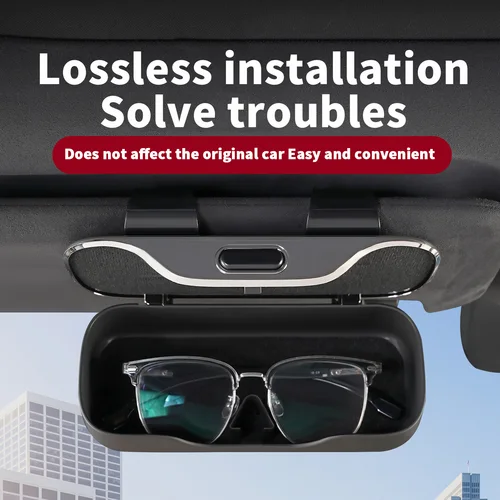Imagen 2 del producto Caja de almacenamiento para gafas de sol de coche, organizador de soporte para gafas de sol para KIA EV6 Sorento Niro Stinger Ceed Carnival K5 K9 Soul Carens