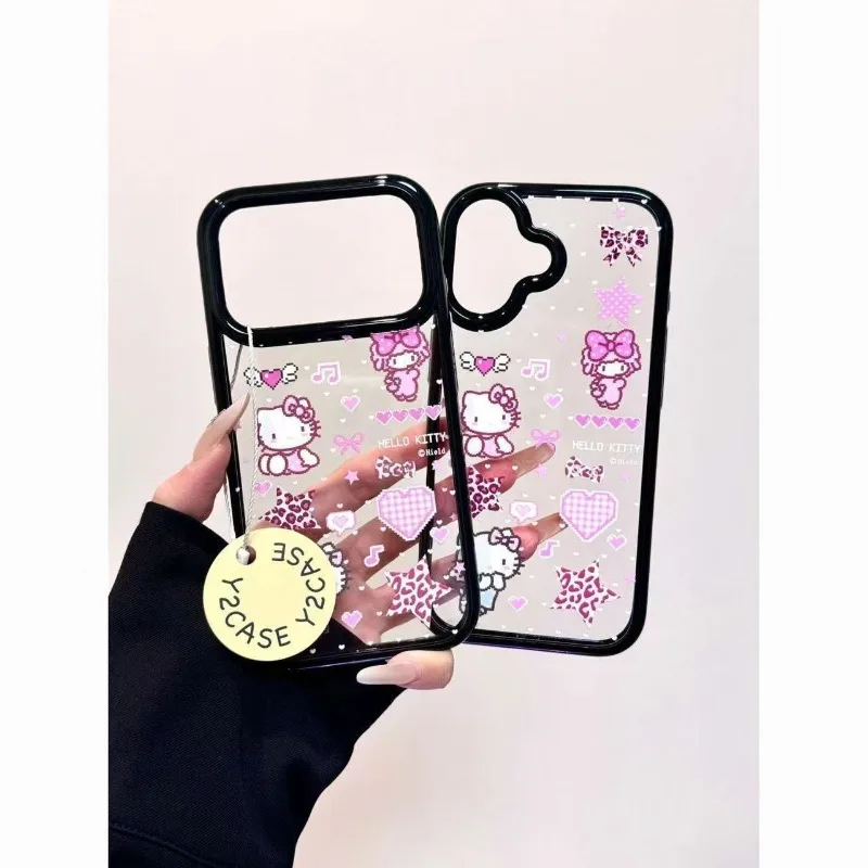 

Cute Cartoon Hello Kitty Phone Case for IPhone 17 Plus 16 15 14 Pro Max13 12 Shockproof Acrylic All-inclusive Protective Cover
