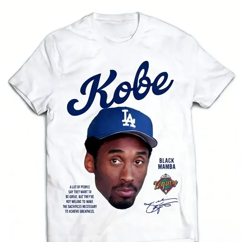 Ship Within 24 Hours Kobe Tribute Cream Vintage T Shirt Crewneck Tropical Style Streetwear Top Soft Cotton All Sizes Short Sleeve For Men Casual Daily Wear Basketball Fan Gift
