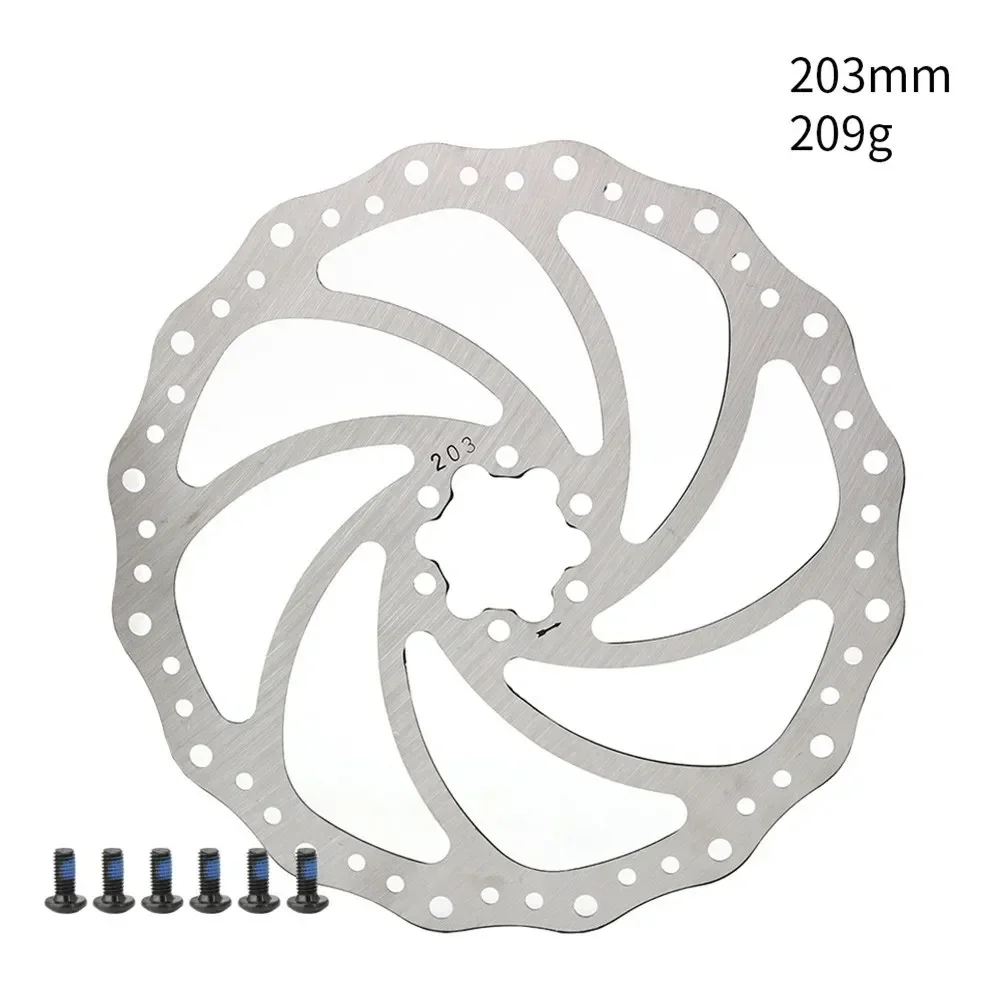 POTEA  140mm 160mm 180mm 203mm Bike Disc Brake Rotor 6 Bolts Rotor MTB Bicycle Lightweight Stainless Steel Cycling Accessories