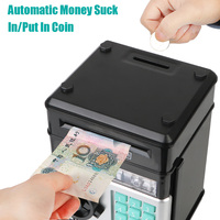 Code Key Lock Piggy Bank Coins Cash Saving Money Box Counter Automatic Mini Safe Electronic Password Money Box Child Gift