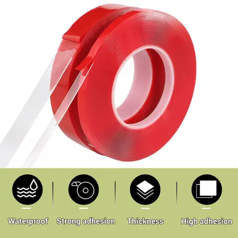 3M क्लियर ऐक्रेलिक डबल-साइडेड टेप, उच्च-आसंजन और हटाने योग्य, कार, धातु के लिए वाटरप्रूफ नैनो टेप 6 best sales 3 मीटर डबल साइडेड टेप - №6