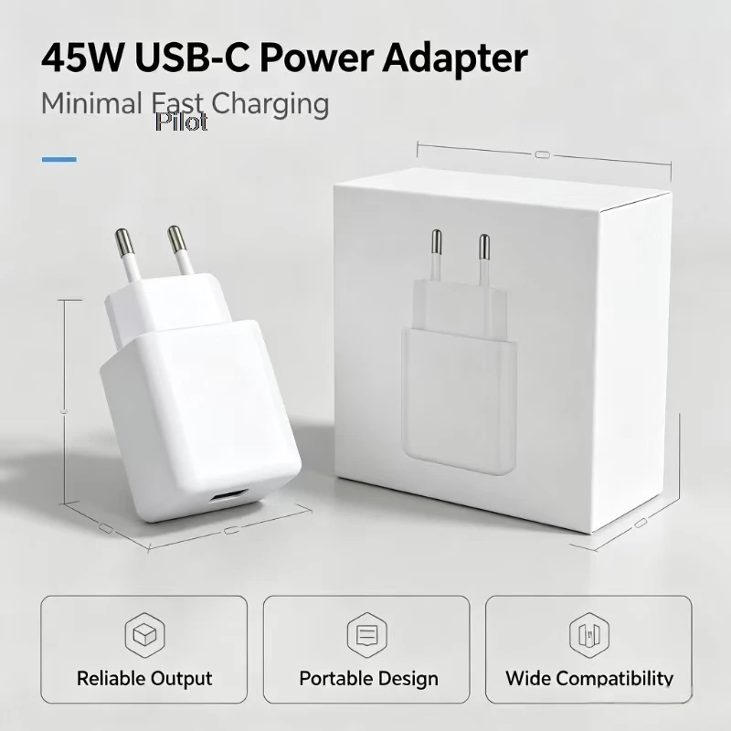 45W GaN 2 Port USB Type‑C  For Samsung Charger Fast Charge Adapter For Galaxy S26+ S25 Ultra S23 A07 A55 Note 20 F70e F56 F07