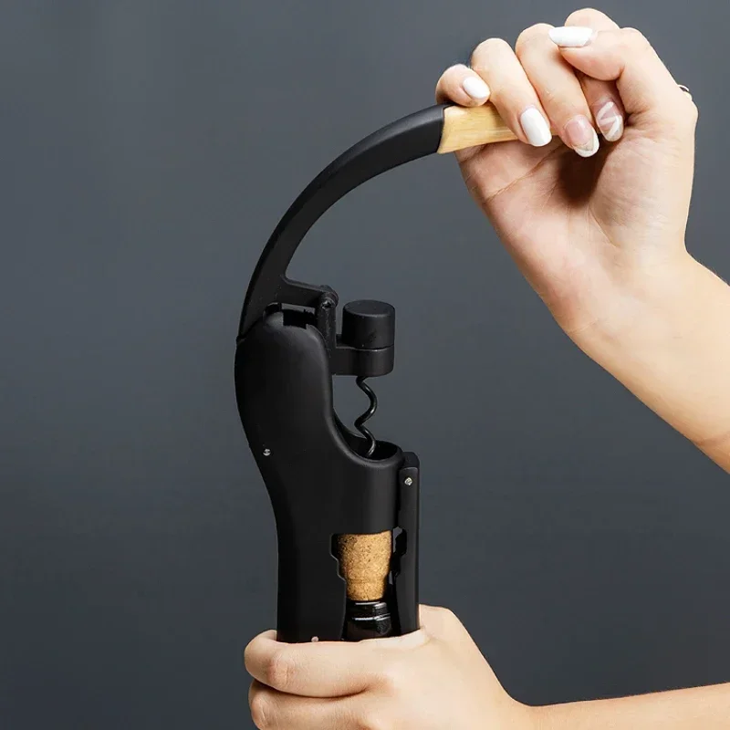 Gänsekopf Rotwein Flaschenöffner mit Holzgriff Weinflaschenöffner Haushalt Kaninchenförmiger Flaschenöffner Weinset