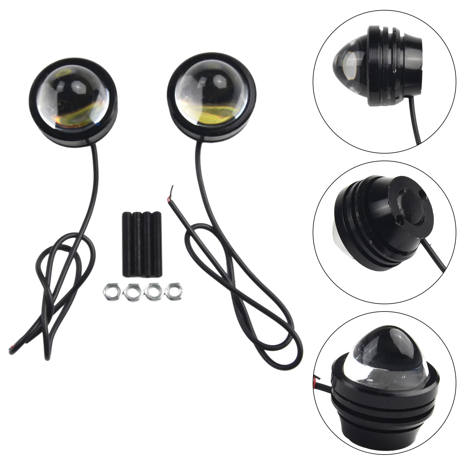 Daytime Light Fog Light Set White 12V-24V 2PCS Anti-fog Dustproof High Power LED Projector High Quality Daytime
