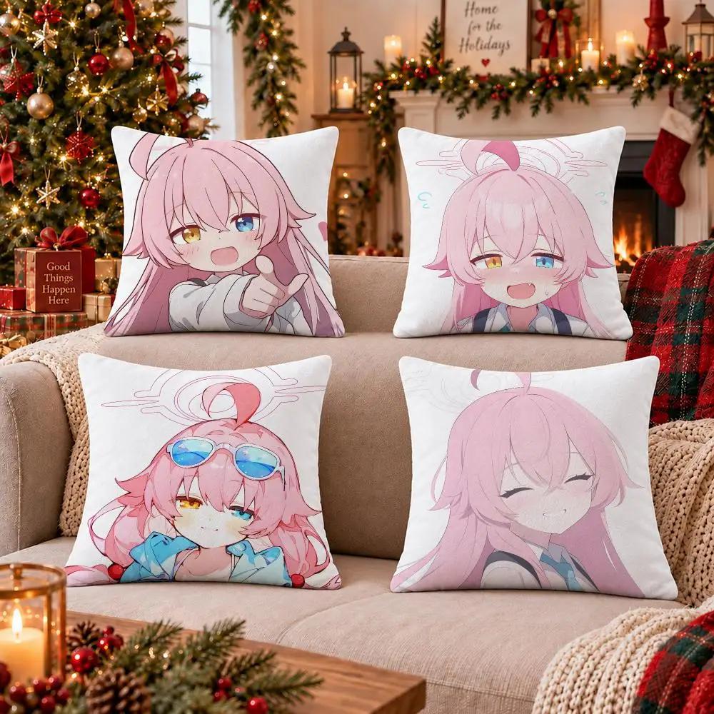 Game Takanashi Hoshino Cushion Cover Cushion Cover Soft Plush Cushion Covers Fluffy Throw Pillow Cases for Sofa Bedroom