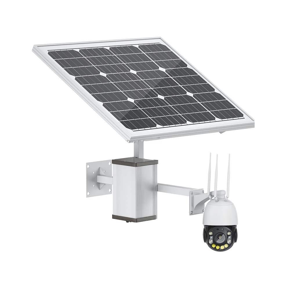 Solar 4G Ptz  4K 8MP 20X Optical Zoom 4G Speed Dome 60W Solar Panel with 50AH Battery 24 Hours Recording Humanoid Tracking