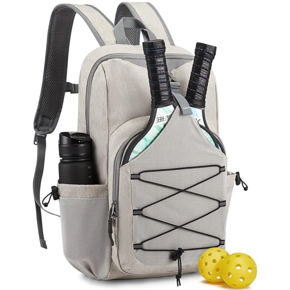 Large Capacity Pickleball Rackets Backpack Adjustable Holds 2 Rackets Pickleball Paddle Bag Lightweight Pickleball Shoulder Bag