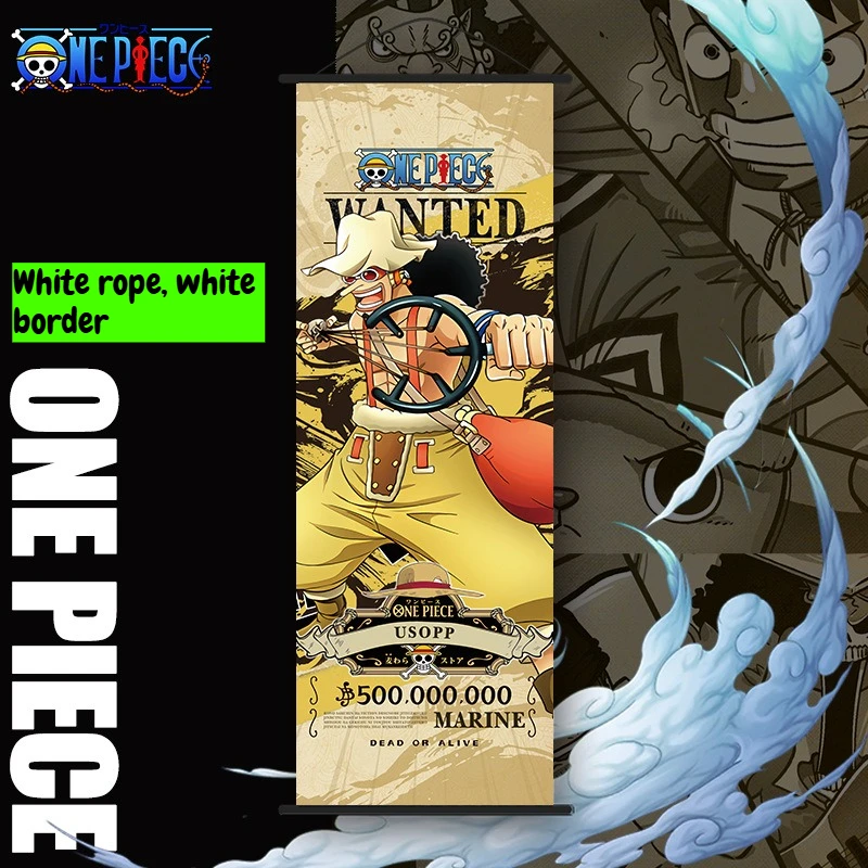 Nieuwe One Piece Lange Wandrol Cartoon Monkey D. Luffy Scroll Poster Anime Merchandise Vakantiecadeau Kamerdecoratie