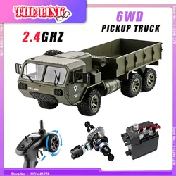 RC Car 2.4G Full Scale 6WD Pickup Truck con differenziale modello altamente elettrico camion bambini regali di compleanno giocattoli per bambini il collegamento