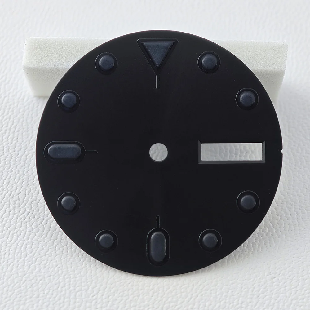 NH36 Dial 28.5mm Watch Dial for NH36/36A Movement for 007 Crown Luminous Green Double Calendar Custom Logo - view 5