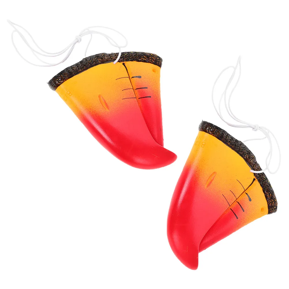 

2Pcs Simulation Parrot Nose Decoration Easy to Use Comfortable Animal Cosplay Nose for Kids Adults Party Festival Carnival Mask