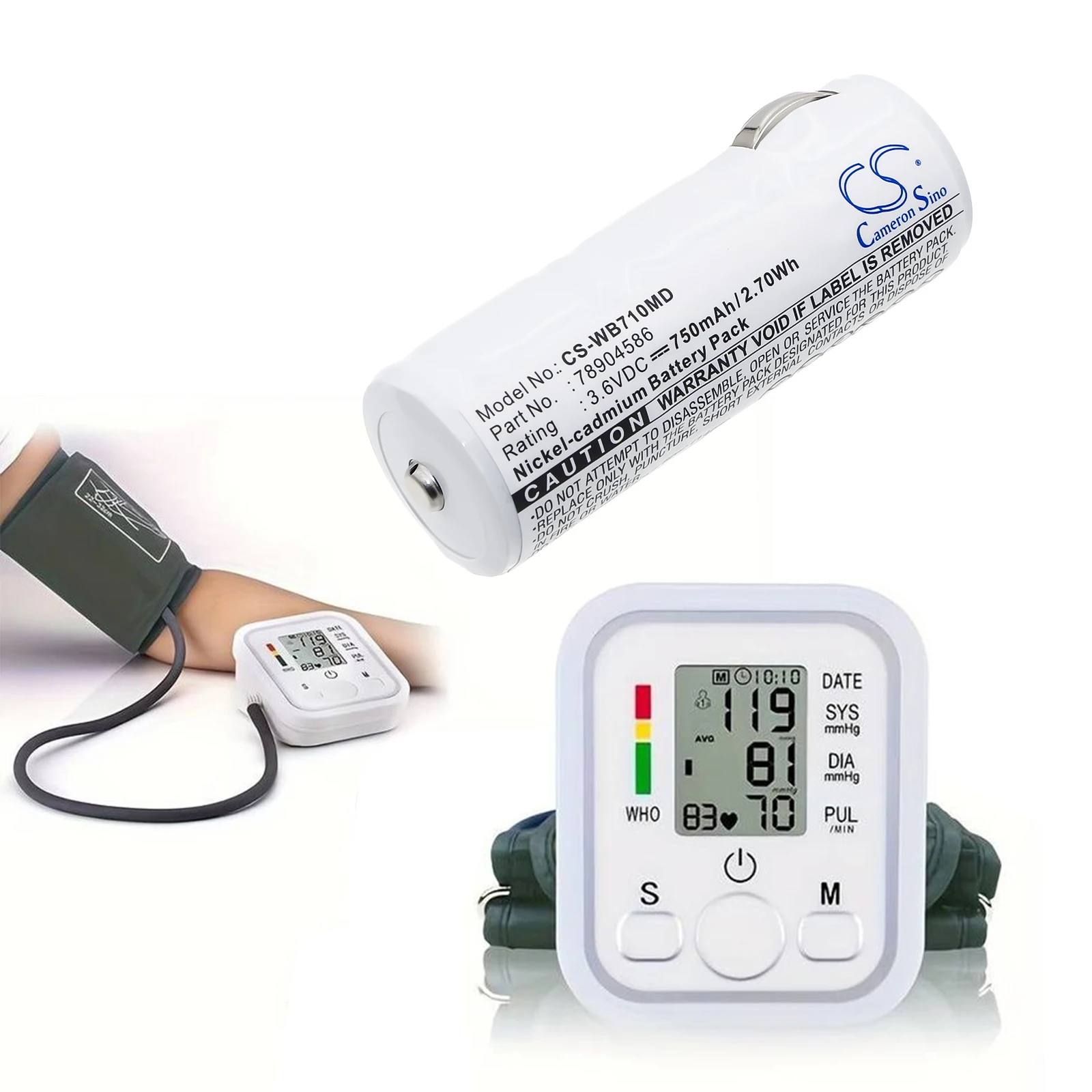 Batería médica para Welch-Allyn:78904586,18200,74054,WA-72200,71000,Keeler:1919-P-5020,19-P-7069,HEINE:B10097,CJB-191,N N36751