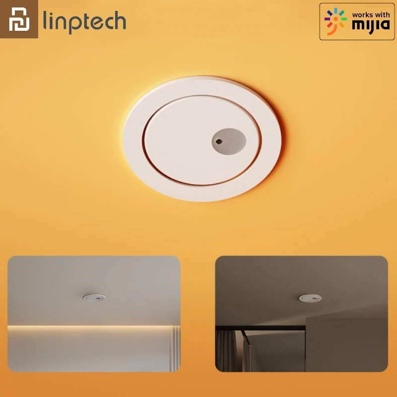 Linptech Human Presence Sensor ES1 Top Mounted Version High Accuracy Detection 6m Ceiling Sensing Distance Work For Xiaomi APP