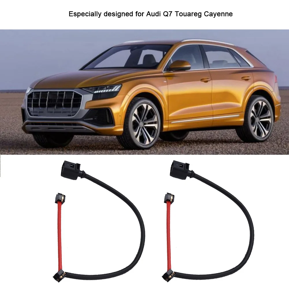 2Pcs Front Brake Pad Wear Sensor 7L0907637 for Audi Q7 Touareg Cayenne