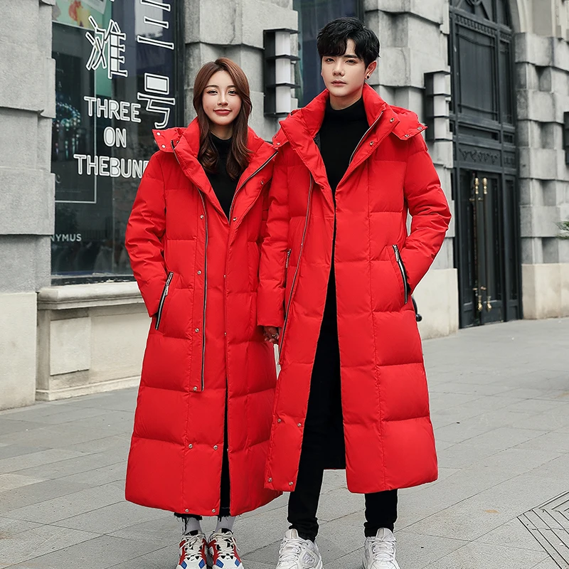 Winter High-quality Cold Resistant Down Jacket for Women and Men 2023 New Warm and Fashionable Hooded Long Cotton Jacket Canada