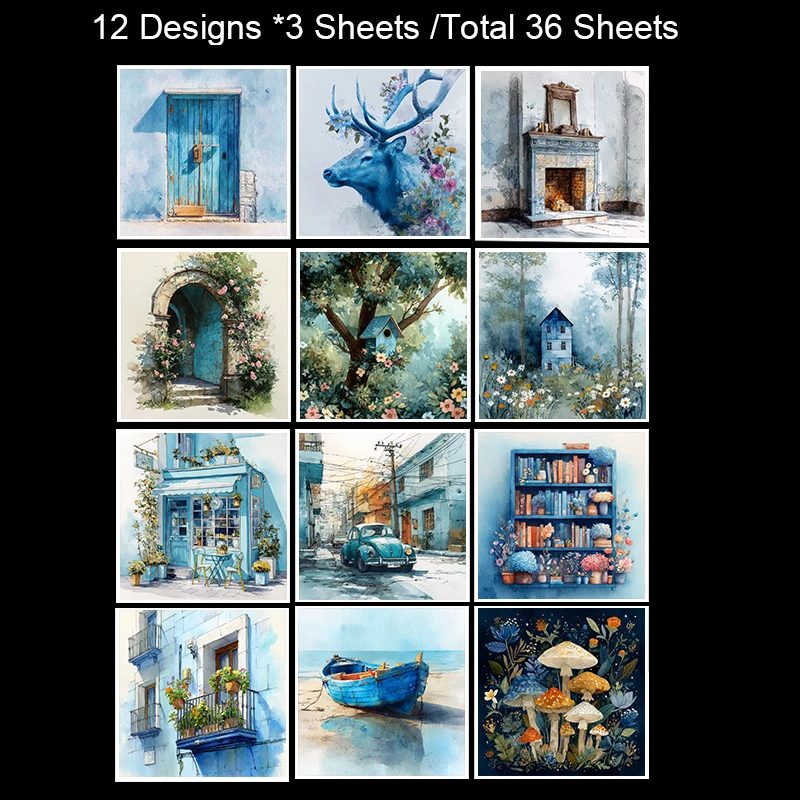 6"x6" scrapbookingpapier (36 vellen): vintage kunstprints voor origami, kaarten maken, dagboek en doe-het-zelf-behoeften