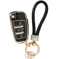 3 Button Key Case Cover Shell Holder Protect  For Audi A1 A3 Q2 TT A4 A6 Q7 S6 RS 6 RS 4 R8 A8 S4 S3 2009 2010 2011