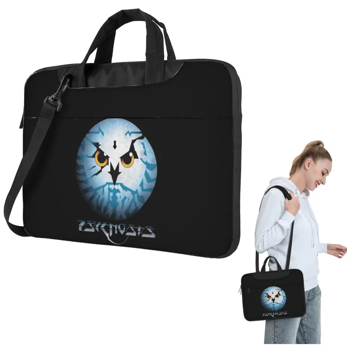 

Amiga Psygnosis Owl Crossbody Laptop Bag Case Computer Bag 13 14 15.6 Inch Notebook Pouch for Macbook Pro