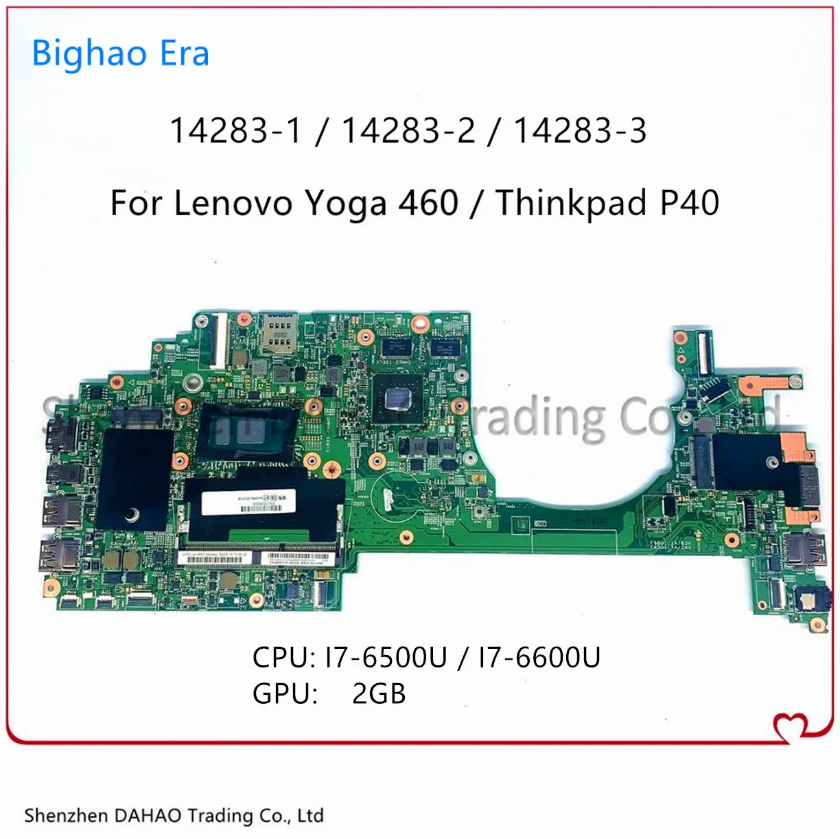 

For Lenovo Thinkpad P40 Yoga 460 Laptop Motherboard With i5-6200U i7-6500U CPU GT940 2G-GPU 14283-3 14283-2 14283-1 Fru：01AW419