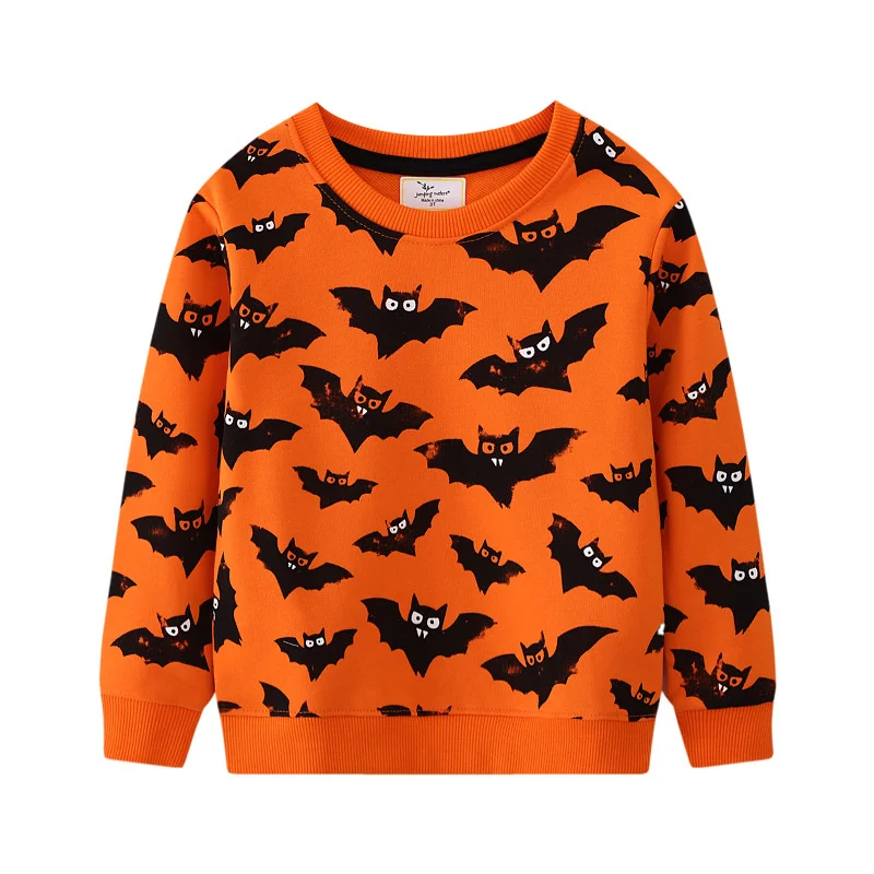 

Honey Halloween Bat Sweatshirts for Girls Long Sleeve Hooded Baby Sport Shirt Children's Autumn Spring Clothing