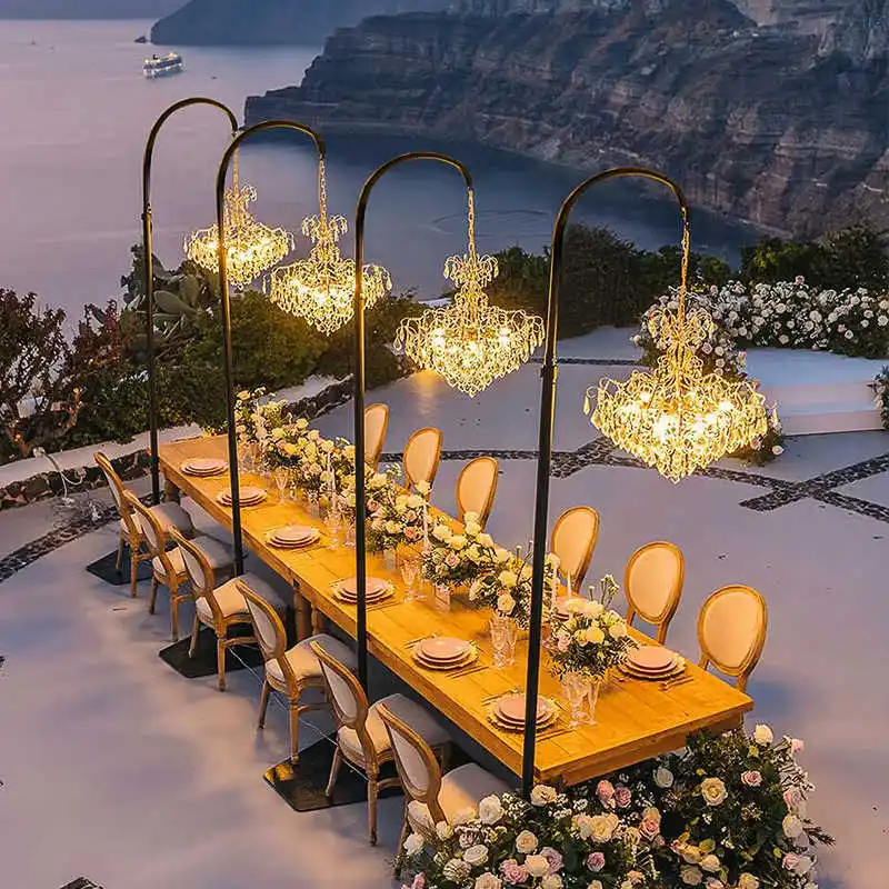 

Outdoor high-end wedding party dinner B & B restaurant Internet celebrity clock in the floor special waterproof crystal