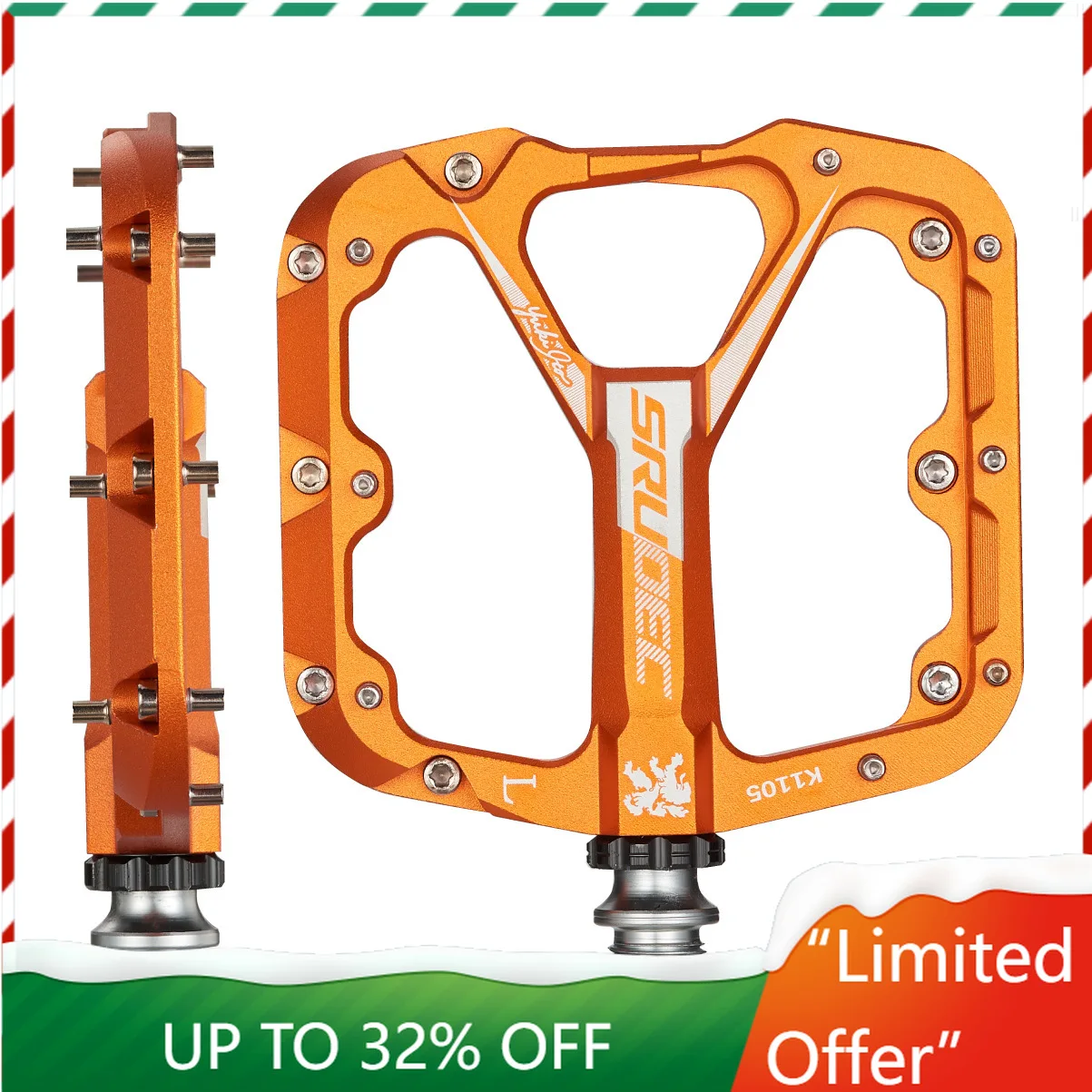 

Педали для горного велосипеда с тройными герметичными подшипниками. Прочная противоскользящая конструкция для использования на шоссейном и бездорожье.