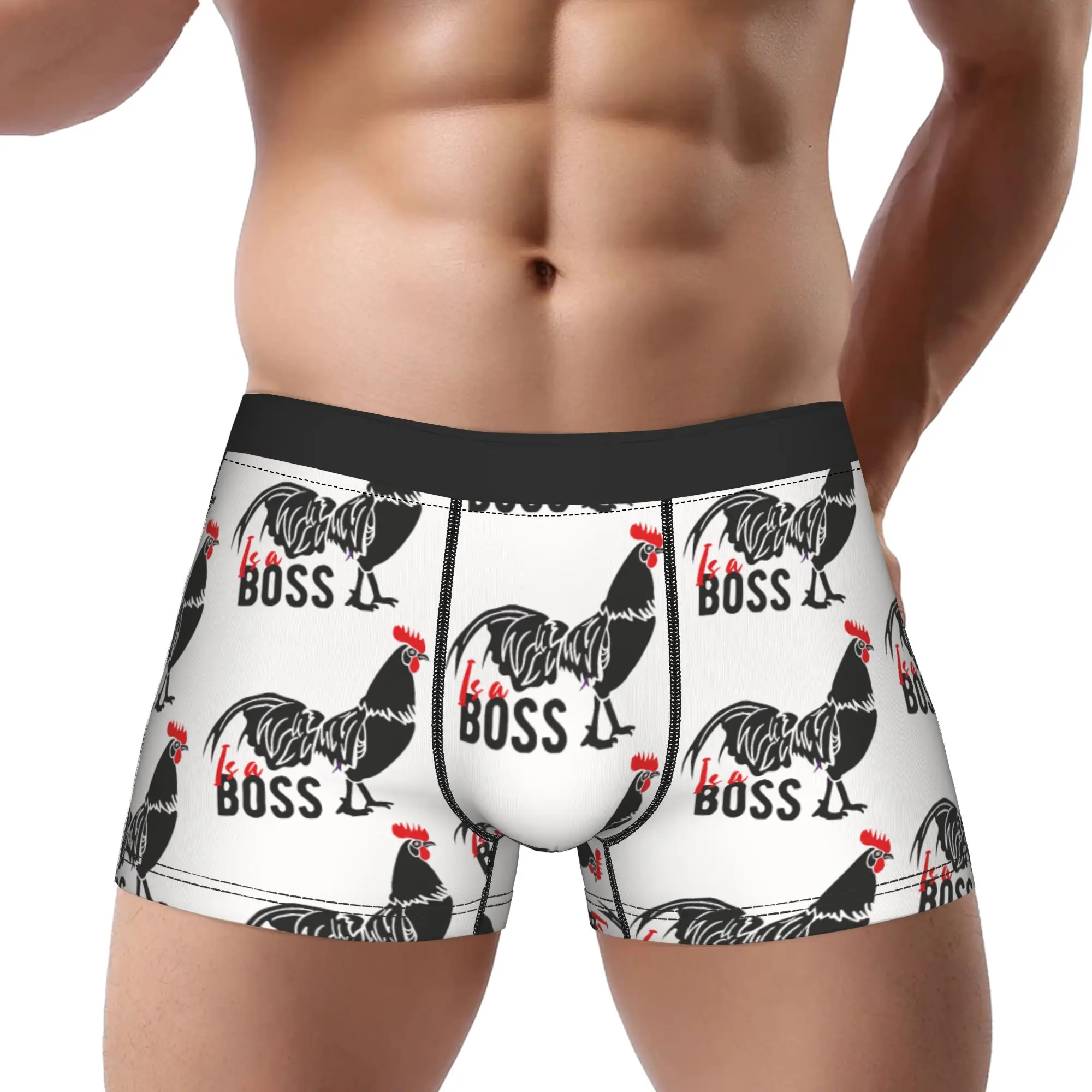 

Is A Boss Rooster Underwear Man Polyester Boxer Briefs Underpants Printed