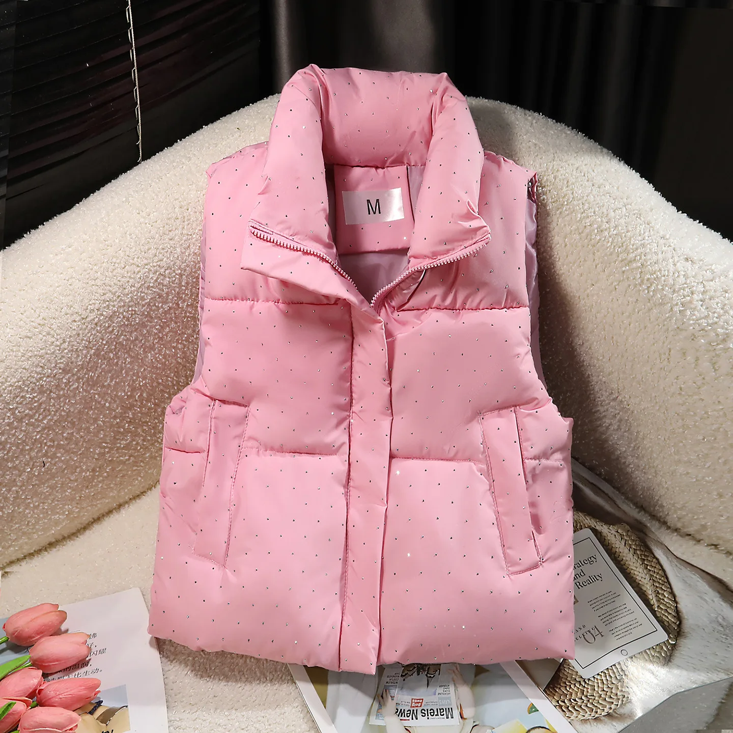 Short Down Cotton Vest Women 2026 Spring Autumn Winter New Loose Fitting Outer Jacket Female Warm Vest Camisole Jacket Waistcoat