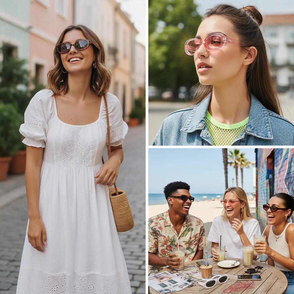 Small Frame  UV400 Oval Sunglasses Eyewear Sunglasses for Women Fashion Shades