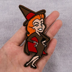 Funny Witch Embroidery Patch Halloween Iron On Patches For Clothing Thermoadhesive Patches On Clothes DIY Sew Badges