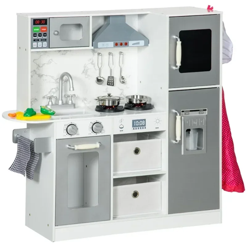 

Children's game kitchen set children's kitchen toy set with lighting and sound system suitable for playing with friends aged 3-6