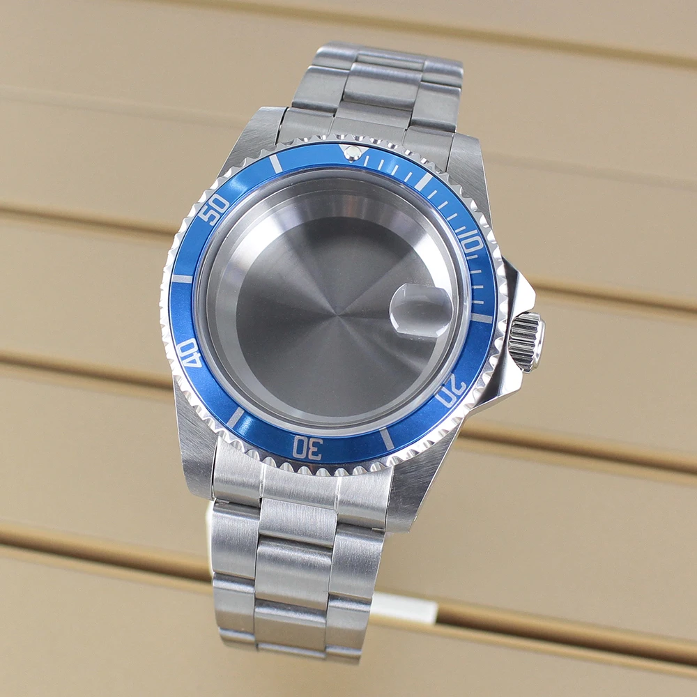 38mm Vintage Men's Watch Case Sapphire Crystal For Seiko NH34 NH35 NH36 NH38 4R36 Automatic Movement Retro Submariner 120 clicks