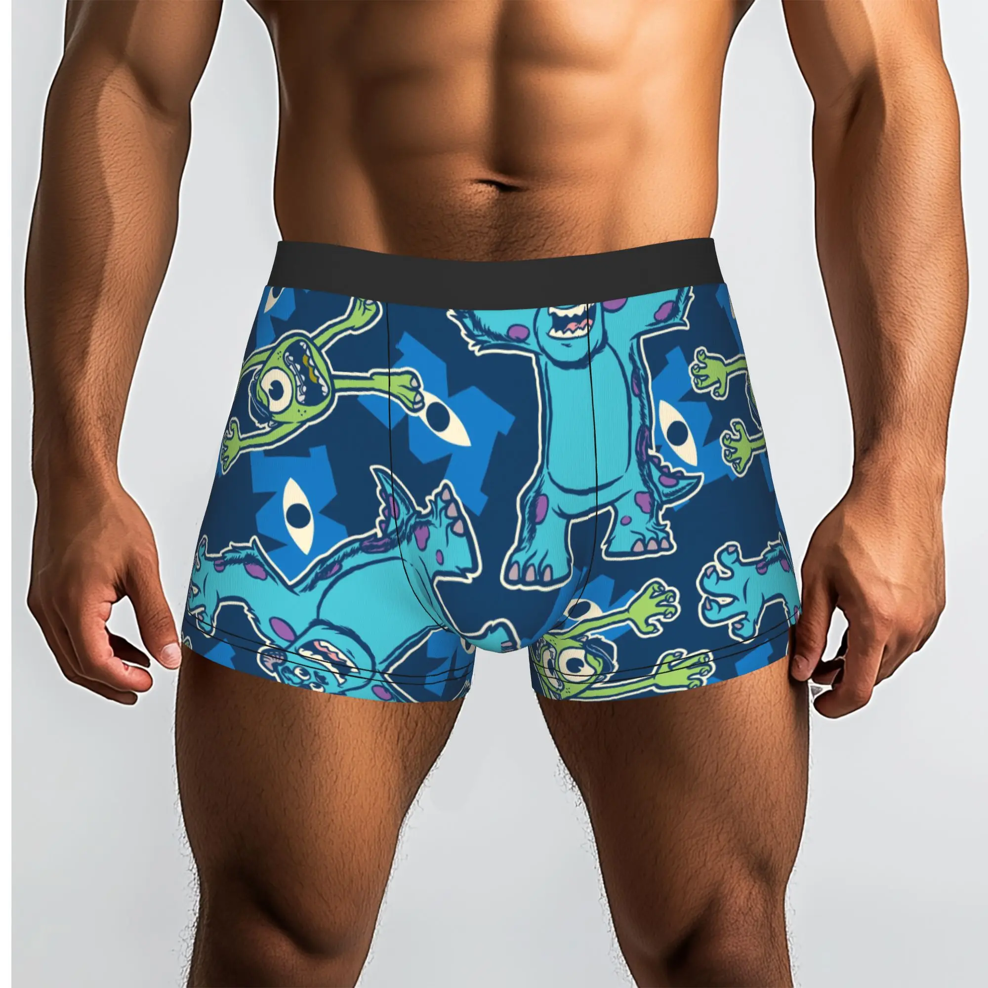 Customized Novelty M-Monsters Anime University Boxers Shorts Panties Men's Underpants Stretch  Briefs Underwear