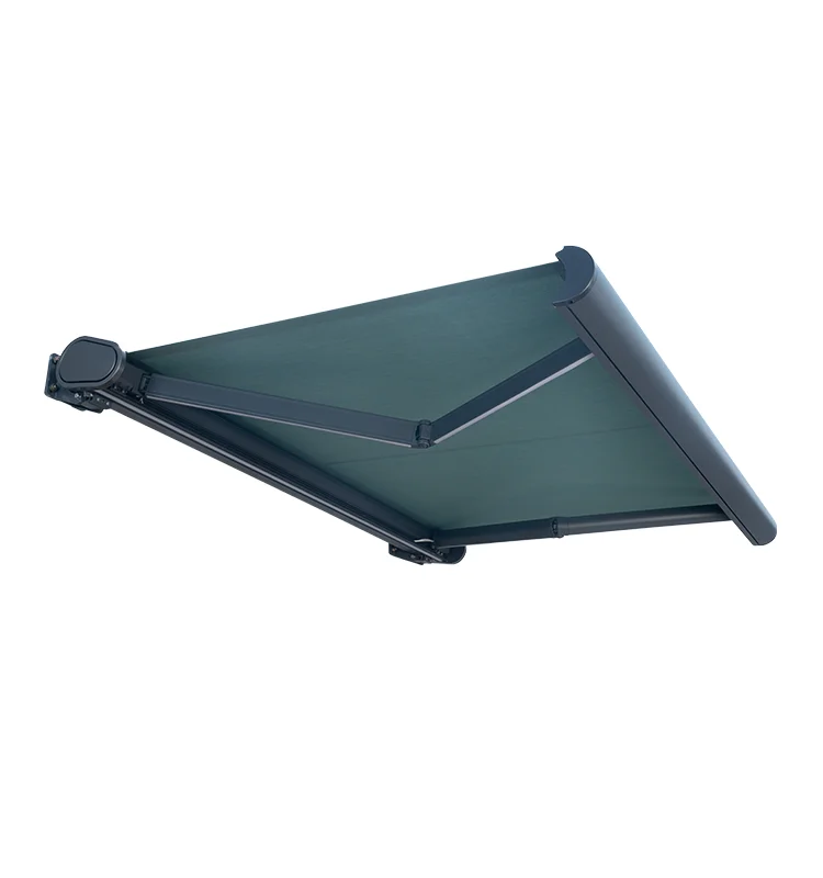 مظلة كهربائية مظلة تلسكوبية أوتوماتيكية قابلة للطي من سبائك الألومنيوم صندوق كامل في الهواء الطلق شرفة فناء المظلة