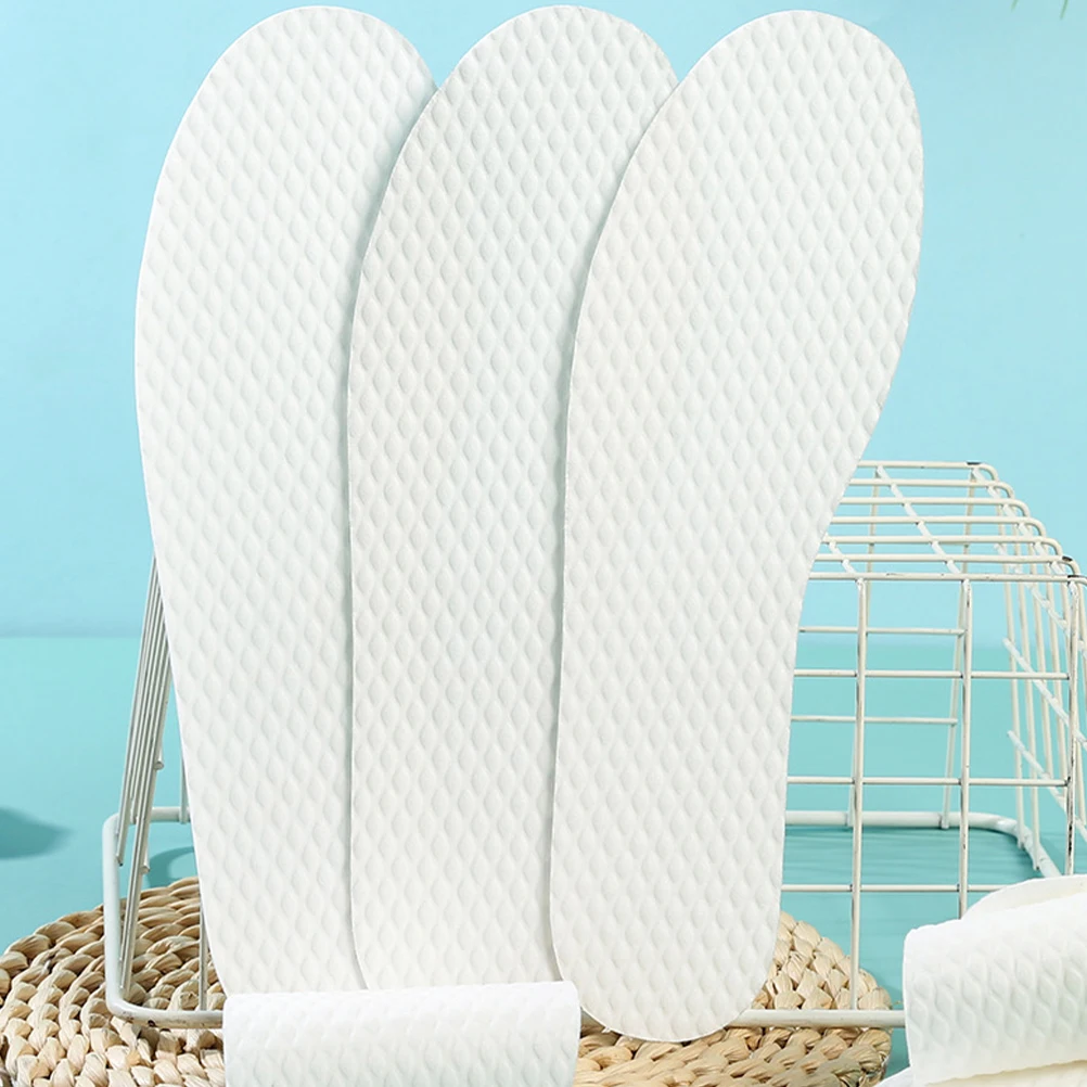 

2PCS Wood Pulp Shoe Insoles Breathable Sweat Absorbing Odorless Non Relief Thin Inserts for Men Women Sports Foot