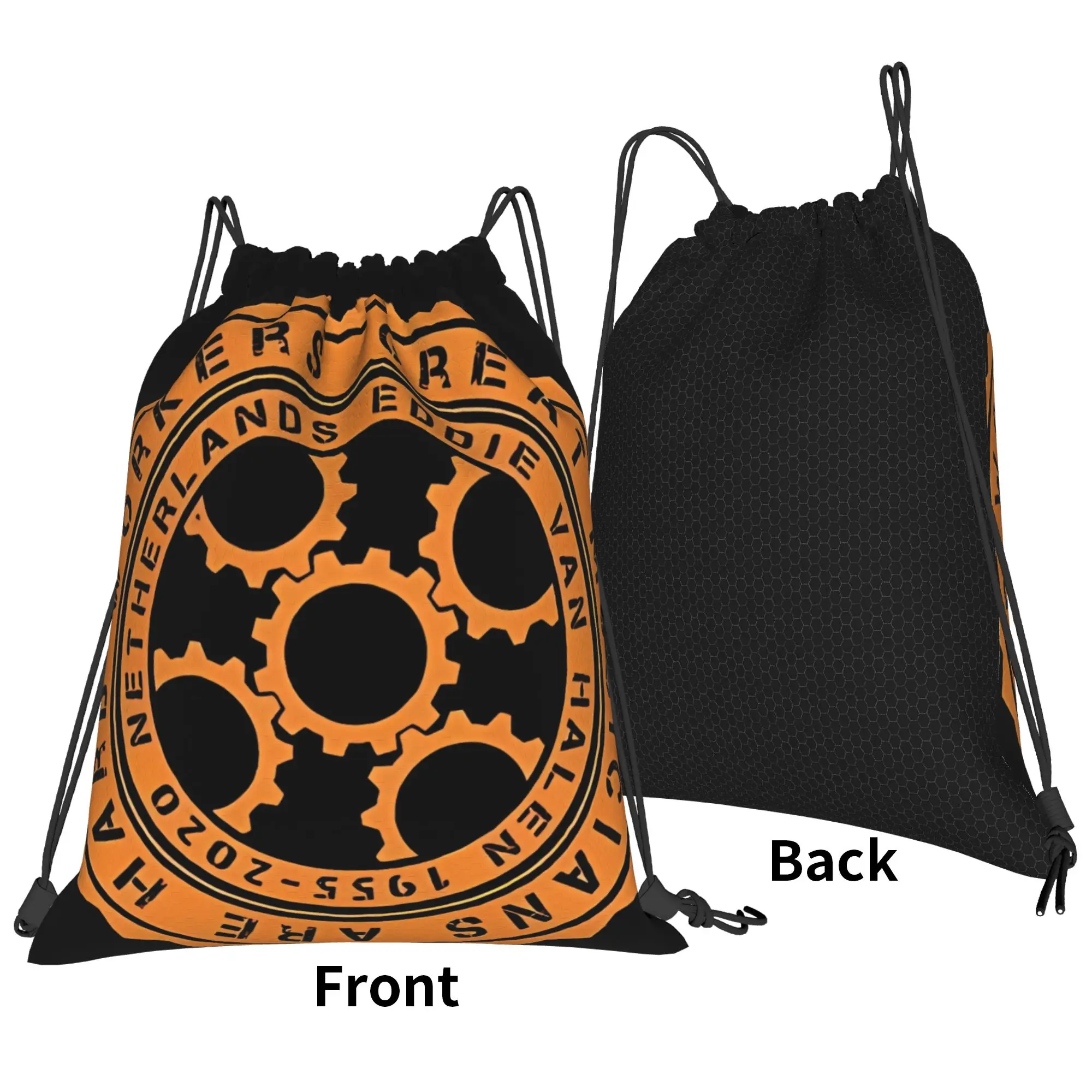 retro rock Music Van Halen Portable Sports Drawstring Bags Riding Backpack gym bag Storage Backpacks
